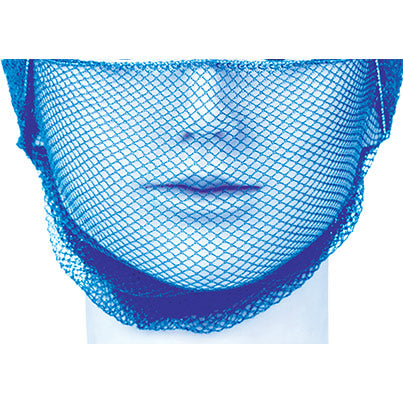 2926 Blue Close-Mesh Metal-Detectable Beard Nets