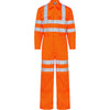 Orange Launderable Hi-Vis Overalls with Kneepad Pockets 50T