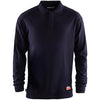 Men’s Navy Arc-Flash Long-Sleeve Polo Shirt