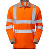 PR470 Men’s Orange Long-Sleeve Hi-Vis Polo Shirt
