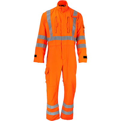 4693 Men’s Hi-Vis Arc-Flash Overalls with Kneepad Pockets