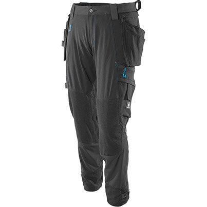 MASCOT ADVANCED 17031 Men’s Black Trousers with Holster Pockets