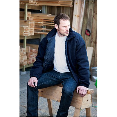 Boston Navy Lined Fleece Jacket