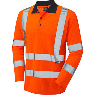 EcoViz Swimbridge Men’s Long-Sleeve Hi-Vis Polo Shirt