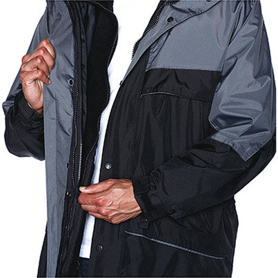 Essentials Black/Grey 3-in-1 Waterproof Jacket