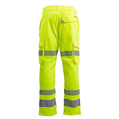 Hi-Vis Cargo Trousers with Kneepad Pockets