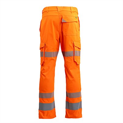 Hi-Vis Cargo Trousers with Kneepad Pockets