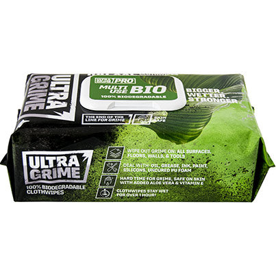 UltraGrime Pro Bio Wet Wipes (Pack of 100)