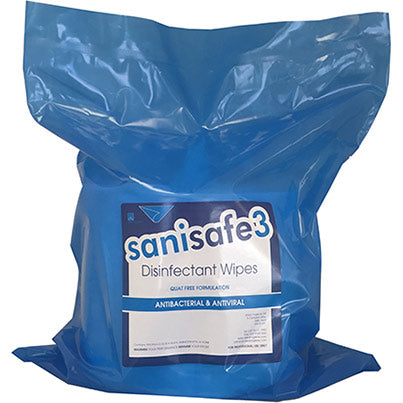 Sanisafe 3 Quat-Free Disinfectant Surface Wipes Refill Pack