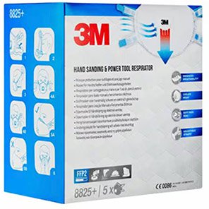 3M 8825+ Valved FFP2 Dust Mask (Pack of Five)