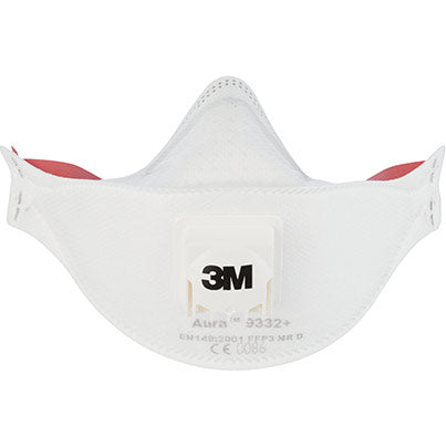 3M Aura 9332+ Valved Fold-Flat FFP3 Dust Mask (Pack of 10)