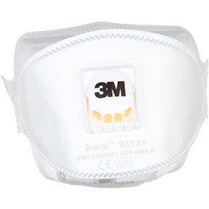 3M Aura 9312+ Valved Fold-Flat FFP1 Dust Mask (Pack of 10)