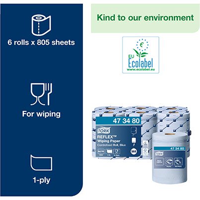 Reflex M4 Centrefeed Wiping Paper  Roll (Box of 6)