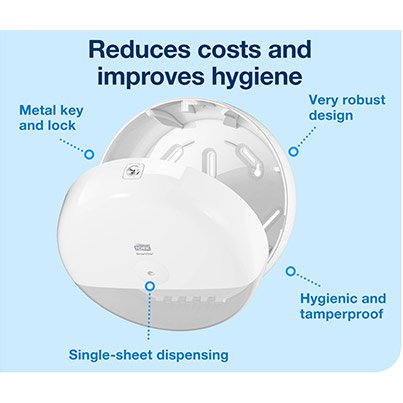SmartOne Elevation T8 White Toilet Roll Dispenser