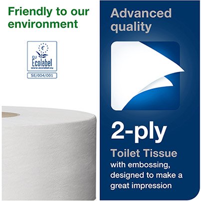 Advanced T1  Jumbo Toilet Roll 340m (Case of 6)