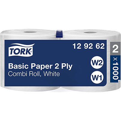 White Combi Basic Paper Towel Roll 340m (Case of 2)