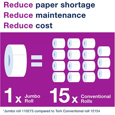 Advanced T1  Jumbo Toilet Roll 360m (Case of 6)