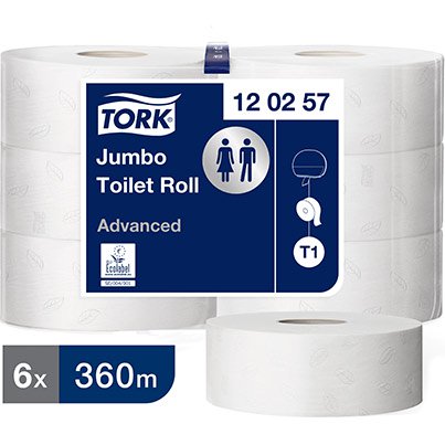 Advanced T1  Jumbo Toilet Roll 360m (Case of 6)