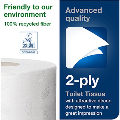 Advanced T2 Mini Jumbo Toilet Roll 170m (Case of 12)