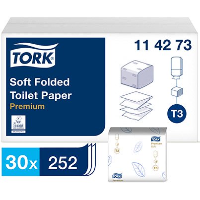Premium T3 Folded Soft Toilet Paper Pack (Case of 30)