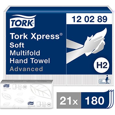 Xpress Advanced H2 Soft Multifold Paper Towel Pack (Case of 21)
