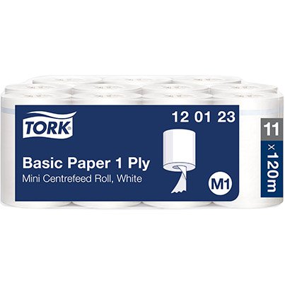 M1 Centrefeed Basic Paper Roll 120m (Case of 11)