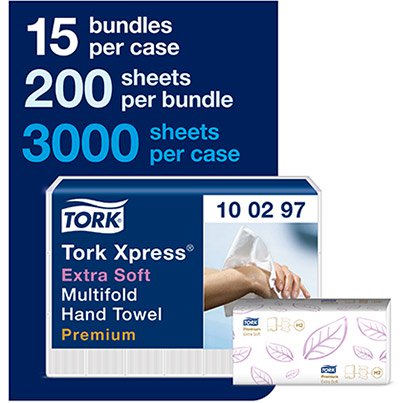 Xpress Premium H2 Extra-Soft Multifold Paper Towel Pack (Case of 21)