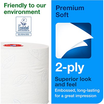 Premium T6 Soft Mid-Size Toilet Roll 90m (Case of 27)