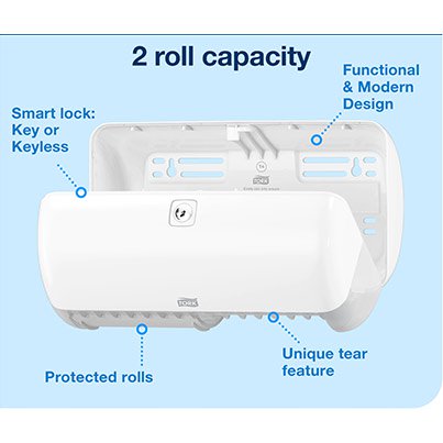 Elevation T4 Twin Toilet Roll Dispenser