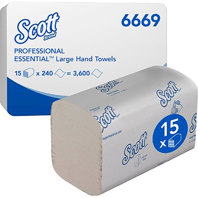Scott Essential 6669 Folded Paper Towel Pack (Case of 15)