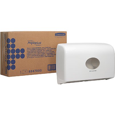 Aquarius 6947 Twin Mini Jumbo Toilet Roll Dispenser