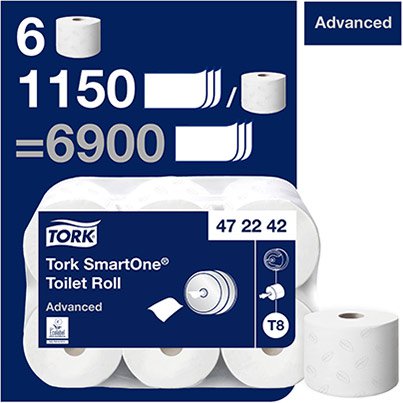 SmartOne Advanced T8 Toilet Roll 207m (Case of 6)