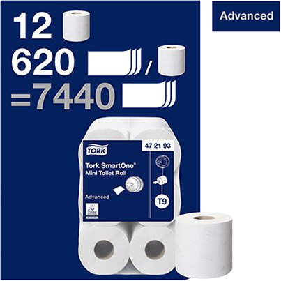 SmartOne Advanced T9 Mini Toilet Roll 111.6m (Case of 12)