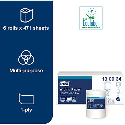 M2 Centrefeed Wiping Paper  Roll 165m (Case of 6)