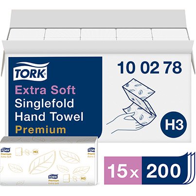 Premium H3 Extra-Soft Single-Fold Paper Towel Pack (Case of 15)
