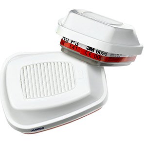3M 6096 AE1HgP3 R Combination Gas Filters (Pack of Two)