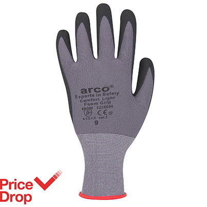 Arco Comfort Light Foam Grip Nitrile-Coated Work Gloves