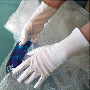 Men’s Bleached-Fibre Fourchette Gloves