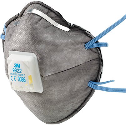 3M 9922 Valved Nuisance-Odour FFP2 Dust Mask (Pack of 10)