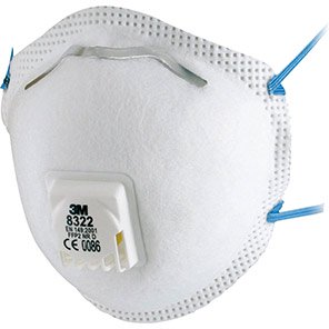 3M 8322 Valved FFP2 Dust Masks (Pack of 10)