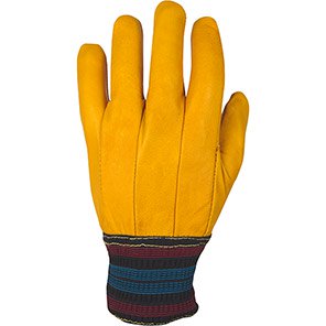 Grain-Leather Driving Gloves with Knitted Cuffs (Pack of 10 Pairs)