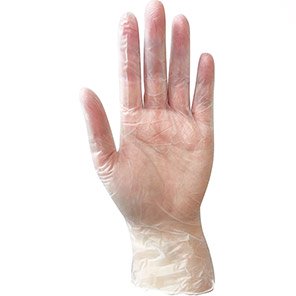 Essentials Clear Vinyl Disposable Gloves (Box of 100)