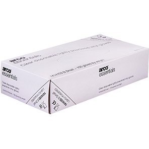 Essentials Clear Vinyl Disposable Gloves (Box of 100)
