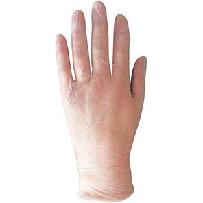 Essentials Clear Powder-Free Vinyl Disposable Gloves (Box of 100)