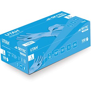 Skytec Utah Powder-Free Nitrile Disposable Gloves (Box of 100)