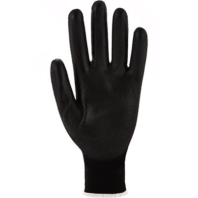 Arco Essentials Black PU-Coated Nylon Work Gloves (Pack of 12 Pairs)