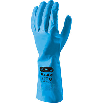 Skytec Frisco Blue Nitrile Chemical-Resistant Gloves 10