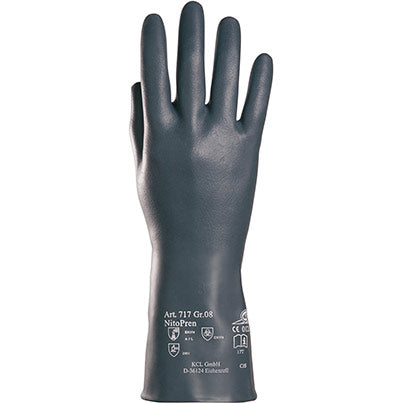 Honeywell KCL NitoPren 717 Black Nitrile Chemical-Resistant Gloves 11