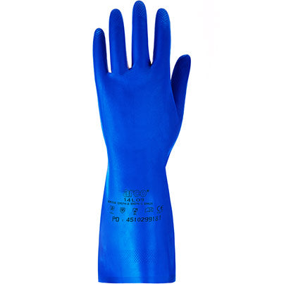 Arco Blue Lightweight Nitrile Chemical-Resistant Gloves 7