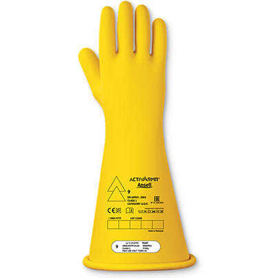 Ansell ActivArmr Yellow 360mm Class-1 Electrical Safety Gloves 10